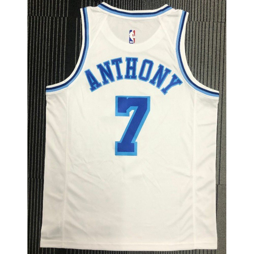 Men's Los Angeles Lakers Carmelo Anthony #7 White Swingman NBA Jersey - Classic Edition-Pro Kit Vault | Brand New 26/27 Sports Jerseys
